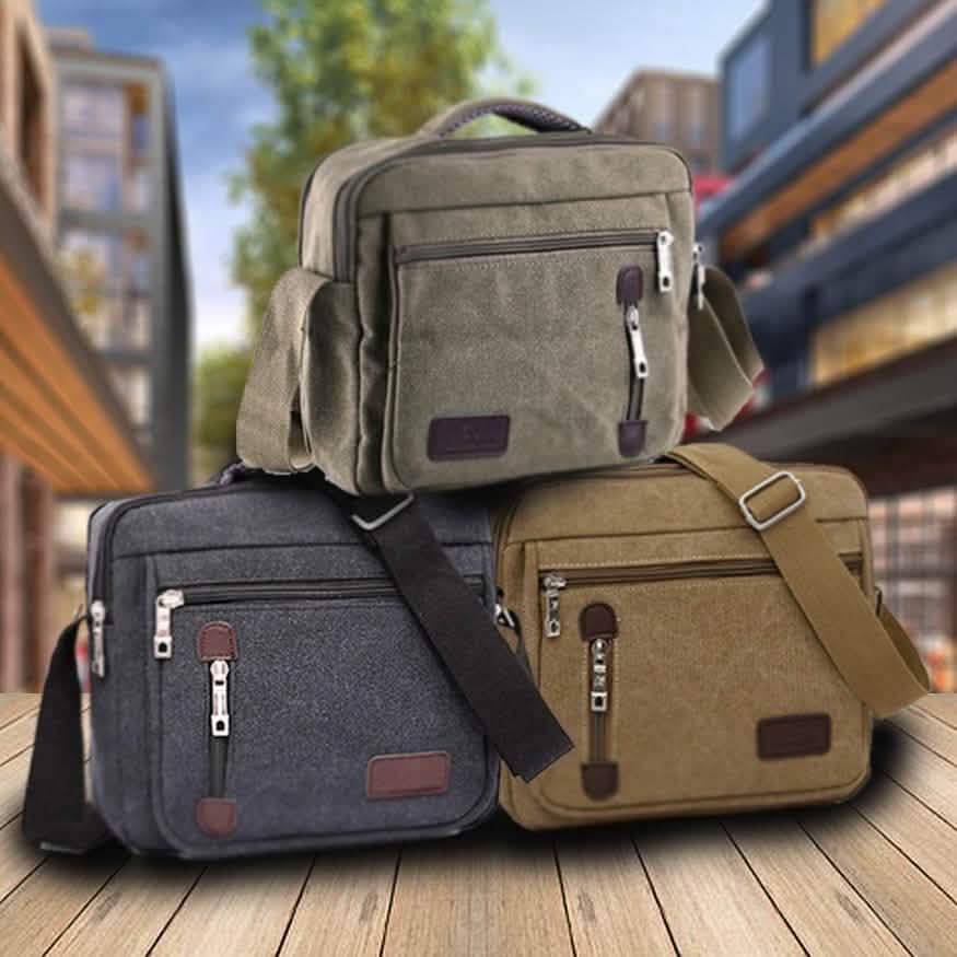 Canvas Cross-Body Totes - Assorted Colors